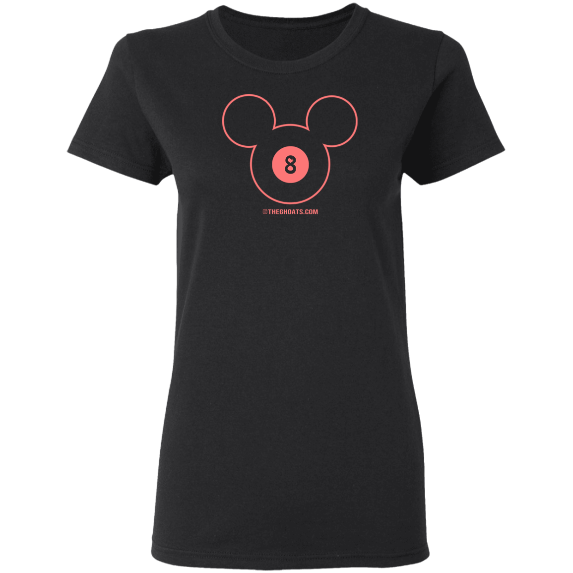 The GHOATS Custom Design #19. Look at the back. Mickey Hustle. Mickey Fan Art. Ladies' Basic 100% Cotton T-Shirt