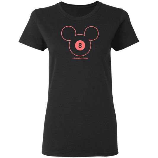 The GHOATS Custom Design #19. Look at the back. Mickey Hustle. Mickey Fan Art. Ladies' Basic 100% Cotton T-Shirt