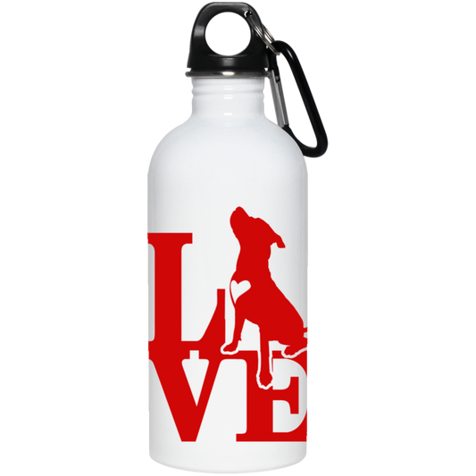ArtichokeUSA Custom Design. Pitbull Love. 20 oz. Stainless Steel Water Bottle