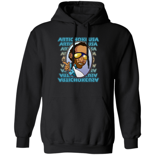 ArtichokeUSA Character and Font design. Let's Create Your Own Team Design Today. My first client Charles. Basic Pullover Hoodie