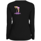 OPG Custom Design #13. Drive it. Chip it. One Putt Golf it. Ladies' Moisture-Wicking Long Sleeve V-Neck Tee