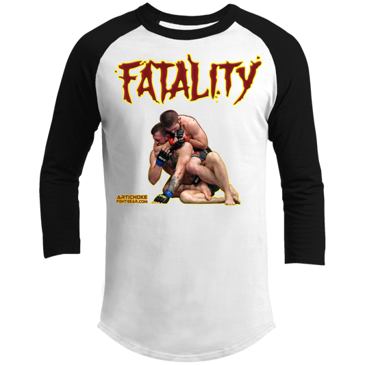 Artichoke Fight Gear Custom Design #21. FATLAITY! 3/4 Raglan Sleeve Shirt