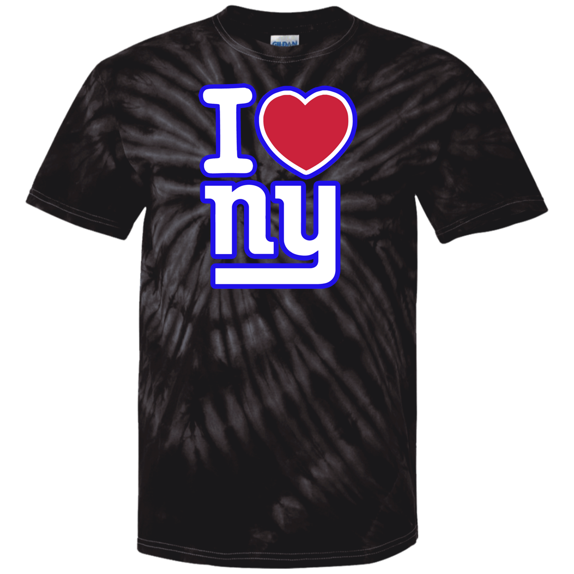 ArtichokeUSA Custom Design. I heart New York Giants. NY Giants Football Fan Art. 100% Cotton Tie Dye T-Shirt