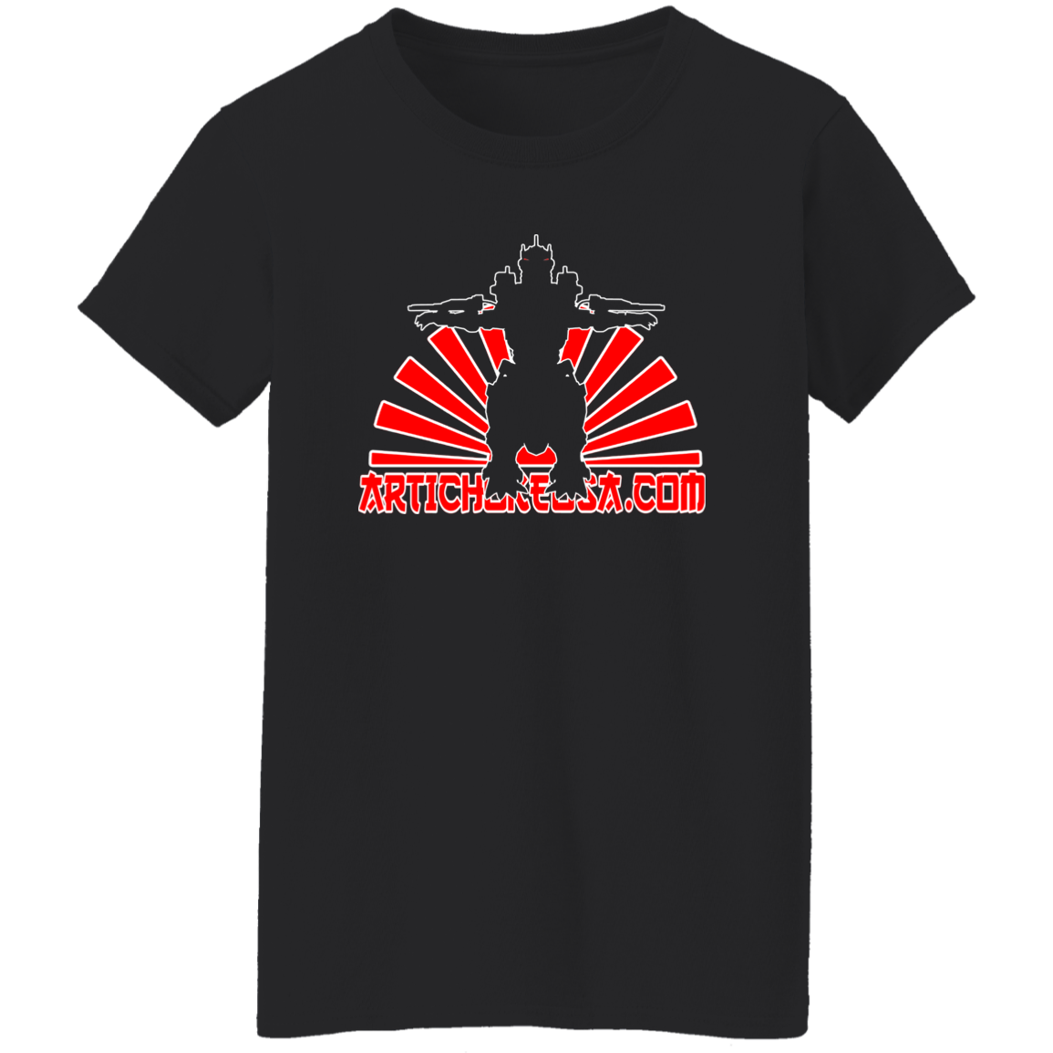 ArtichokeUSA Custom Design. Fan Art Mechagodzilla/Godzilla. Ladies' 5.3 oz. T-Shirt