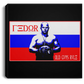 Artichoke Fight Gear Custom Design #14. Fedor Fan Art Tribute. Old Guys Rule. MMA. Square Canvas .75in Frame