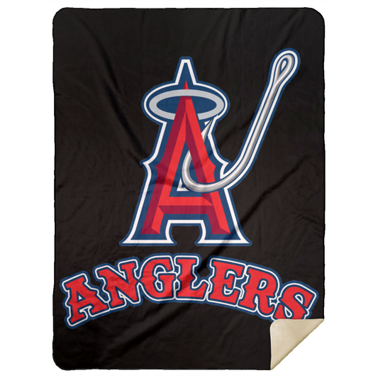 ArtichokeUSA Custom Design. Anglers. Southern California Sports Fishing. Los Angeles Angels Parody. Mink Sherpa Blanket 60x80