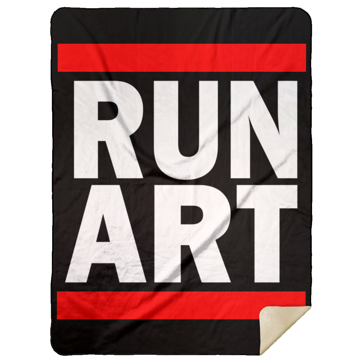 ArtichokeUSA Custom Design. RUN ART. RUN DMC Parody. Mink Sherpa Blanket 60x80