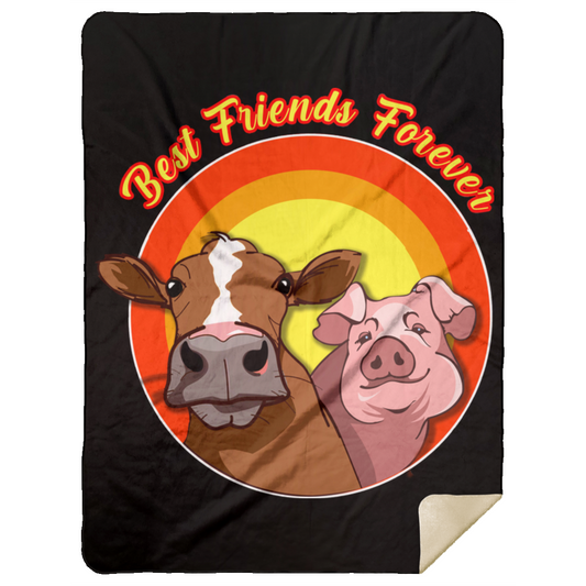 ArtichokeUSA Custom Design. Best Friends Forever. Bacon Cheese Burger. Premium Mink Sherpa Blanket 60x80
