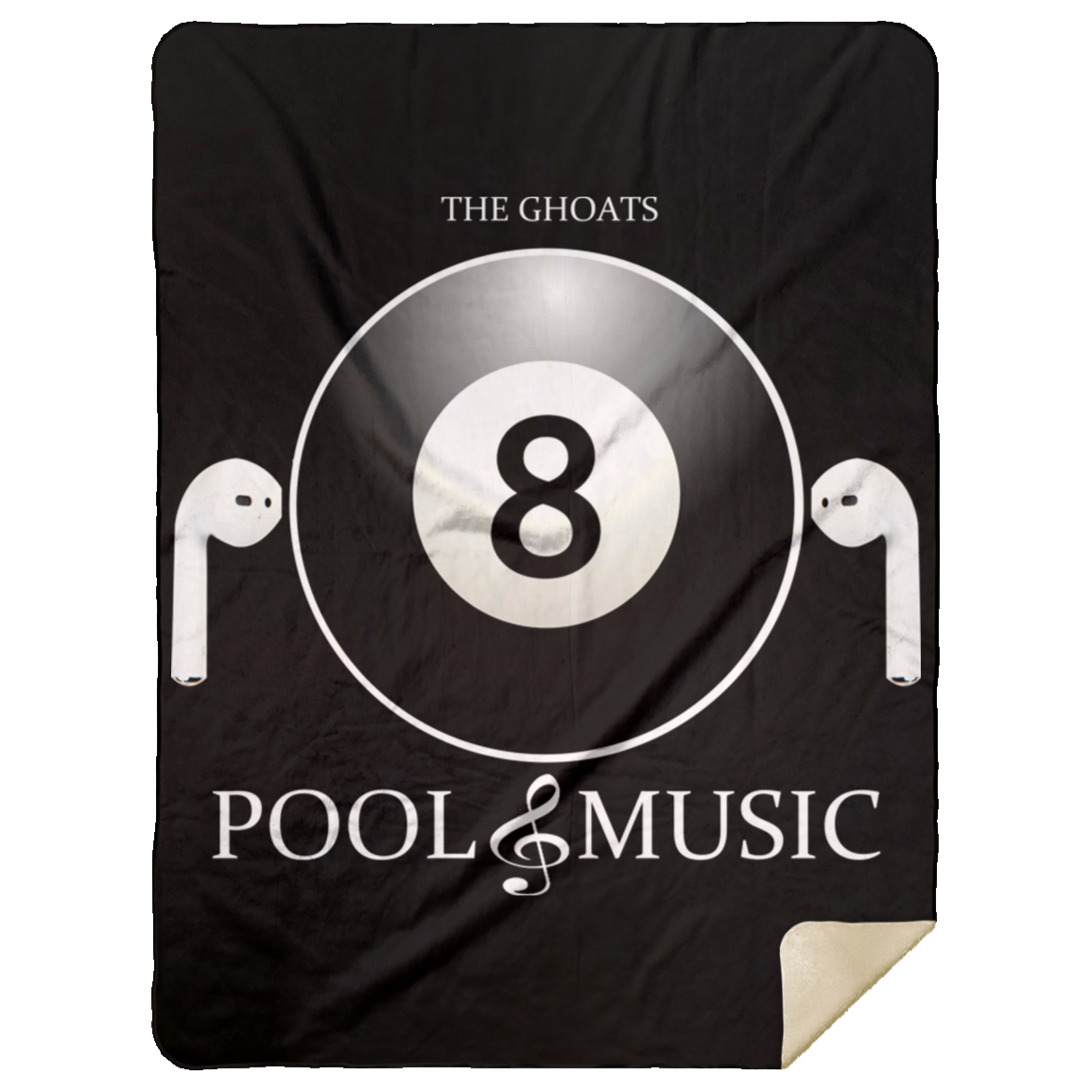 The GHOATS Custom Design. #19 Pool & Music. Mink Sherpa Blanket 60x80